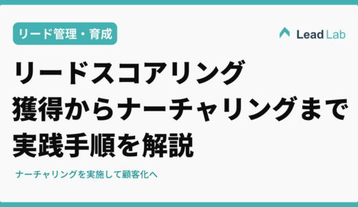 リードスコアリング完全ガイド｜獲得からナーチャリングまで実践手順を解説